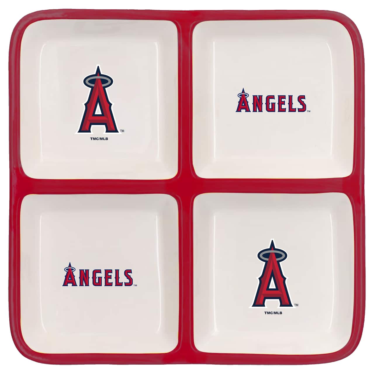 The Memory Company MLB 4 Section Square Ceramic Tray